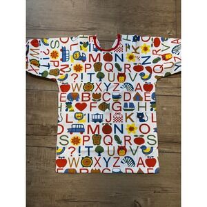 Kids ABC Alphabet Print‎ Smock Art Craft Apron Coverall Bib - Fun & Learning